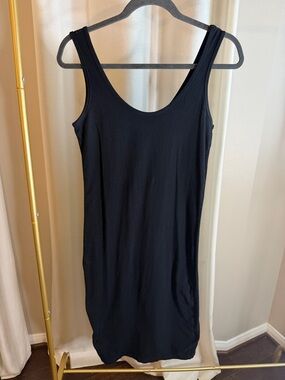 Classic Black Midi Tank Dress - Women
